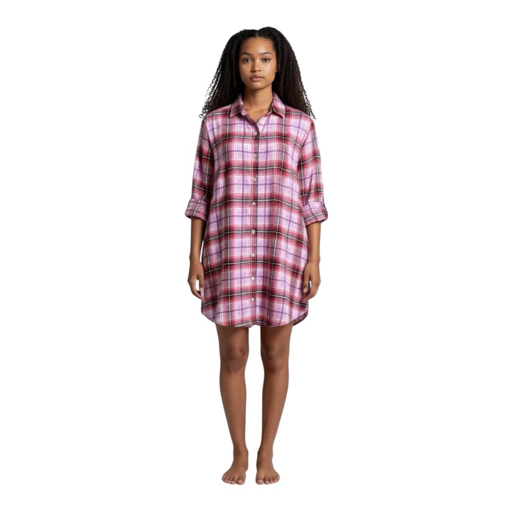 Victoria’s Secret Plaid Button Up Sleep Shirt